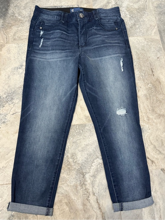 Democracy Denim - Democracy Dark Blue Distressed Ankle Jeans
